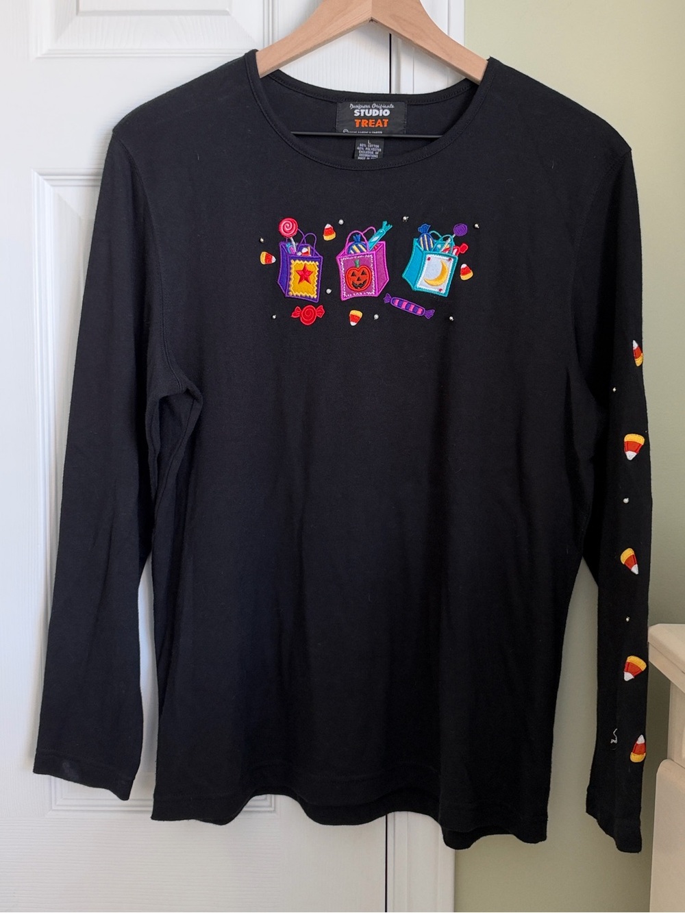 Designers Originals Studio Treat Vintage Halloween Lollipop Crewneck Tee Size L